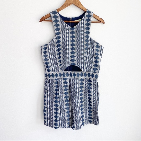 Gianni Bini Pants - Gianni Bini romper chambray with white embroidery